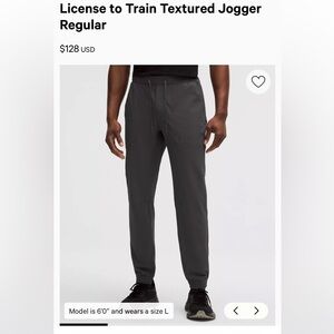 lululemon athletica Men's Textured Joggers - Dark Gray